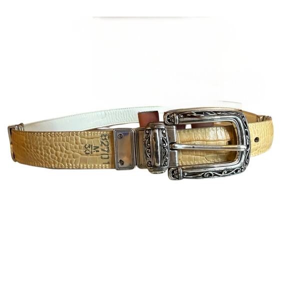 Vintage Brighton Belt Reversible Cream White M main image 4